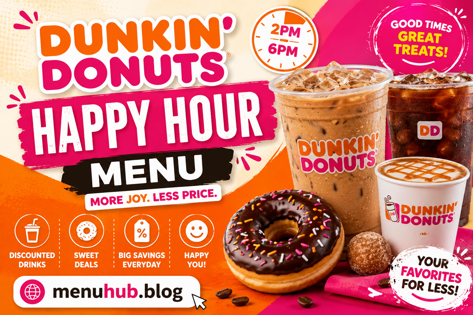 Dunkin Donuts Happy Hour Menu with Prices 2026