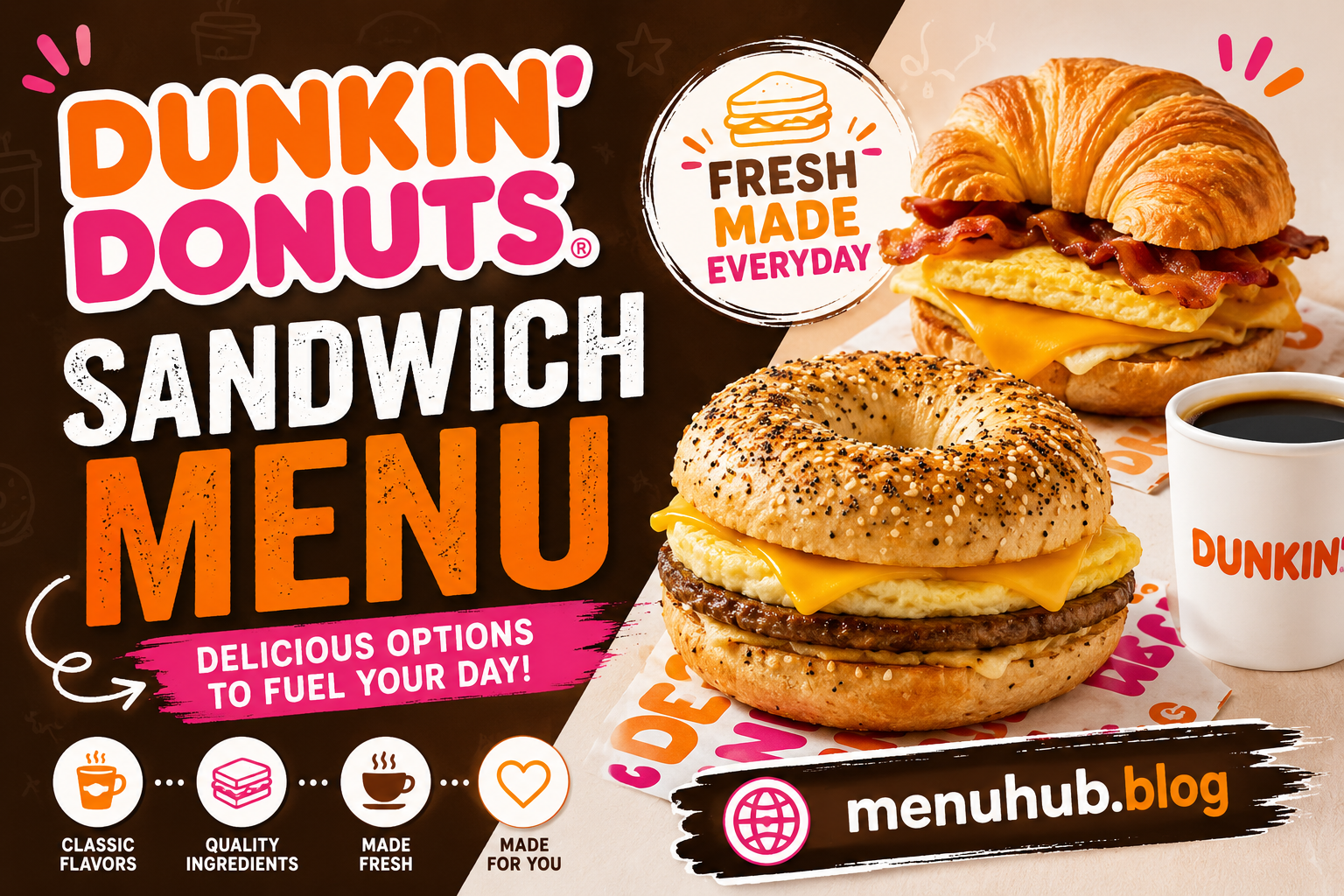 Dunkin Donuts Sandwich Menu with Prices 2026