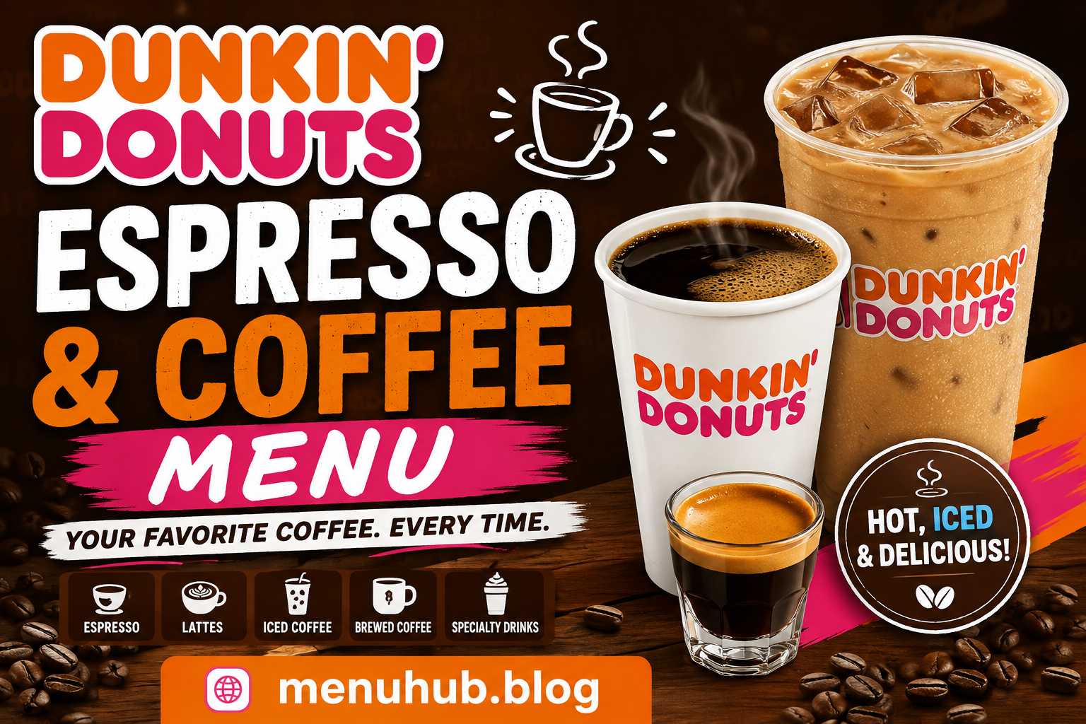 Dunkin Donuts Espresso & Coffee Menu with Prices 2026