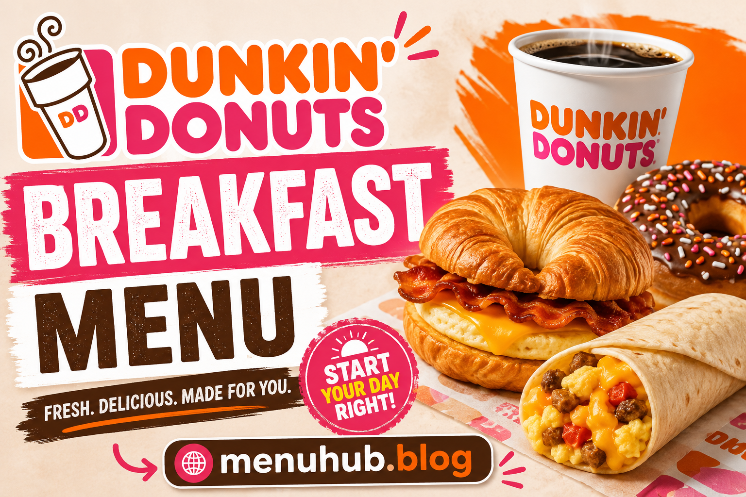 Dunkin Donuts Breakfast Menu with Prices 2026