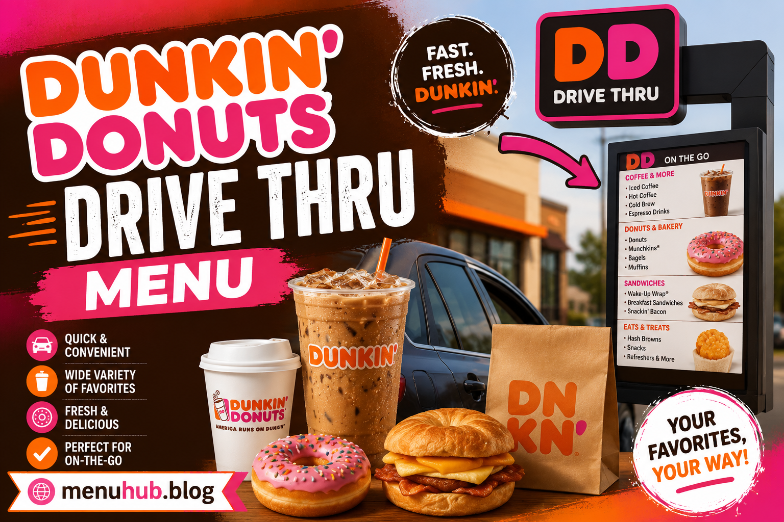 Dunkin Donuts Drive Thru Menu with Prices 2026
