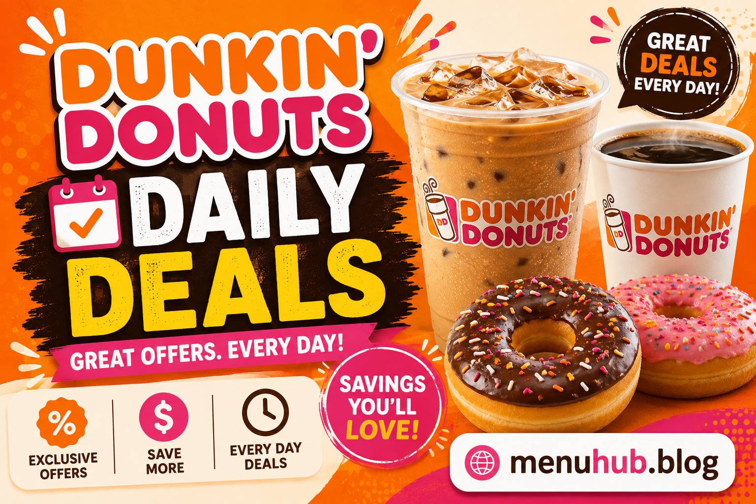 Dunkin Donuts Daily Deals Menu with Prices 2026